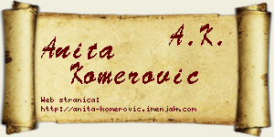 Anita Komerović vizit kartica
